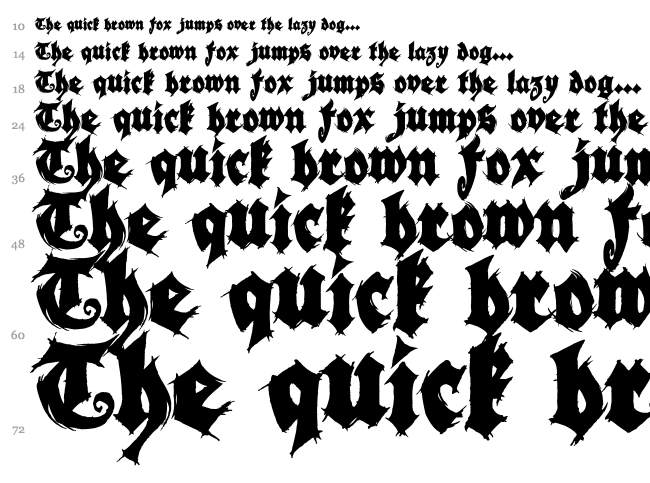 Season of the Witch Black font waterfall